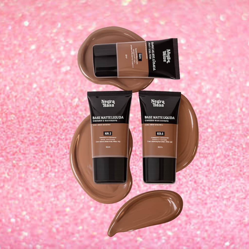 Base  Matte Liquida Efeito Natural - Negra Rosa