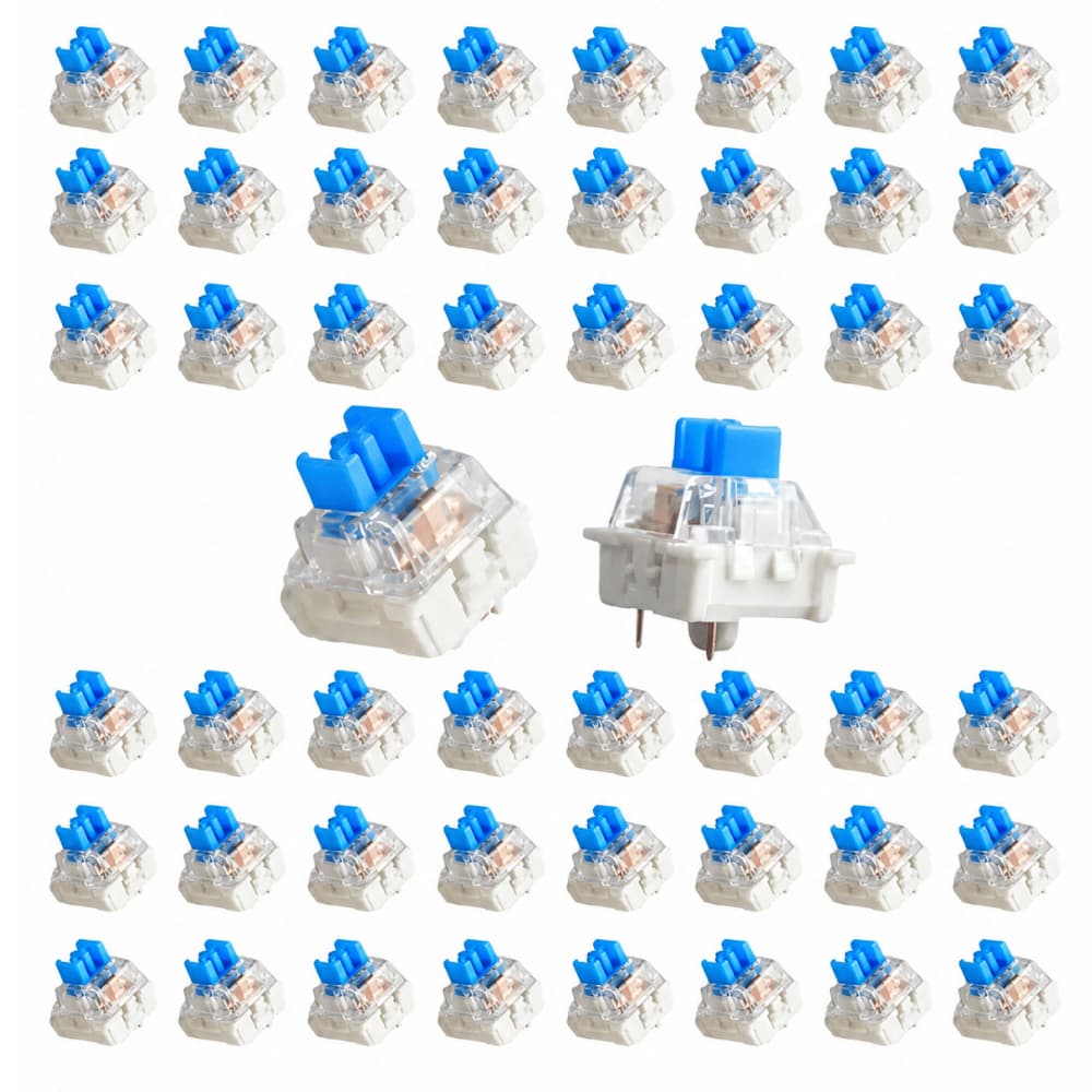 Kit Clicker Teclado Mecânico Azul 3 Pinos | Switch Clicky | Hot Swap | 10, 20, 30 e 45 Unidades