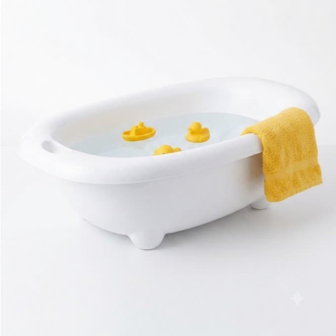 Banheira Bebe Plastico Grande 32 Litros Resistente Robusta Sem Bpa Infantil Recem Nascido