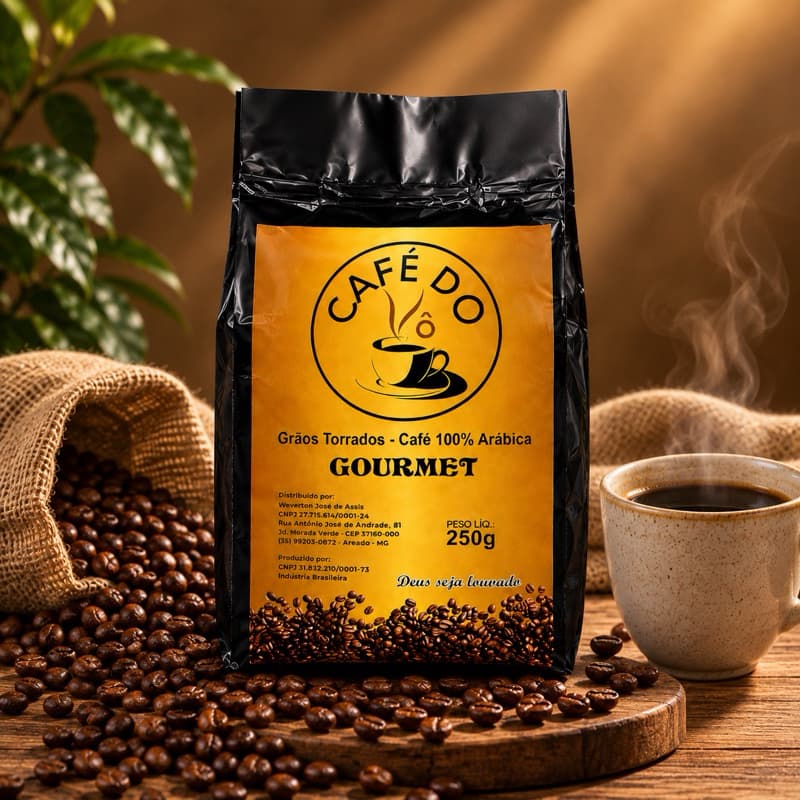 Café Em Grãos 100% Árabica Gourmet Especial Direto Do Produtor Sul De Minas Torra Média Café Do Vô