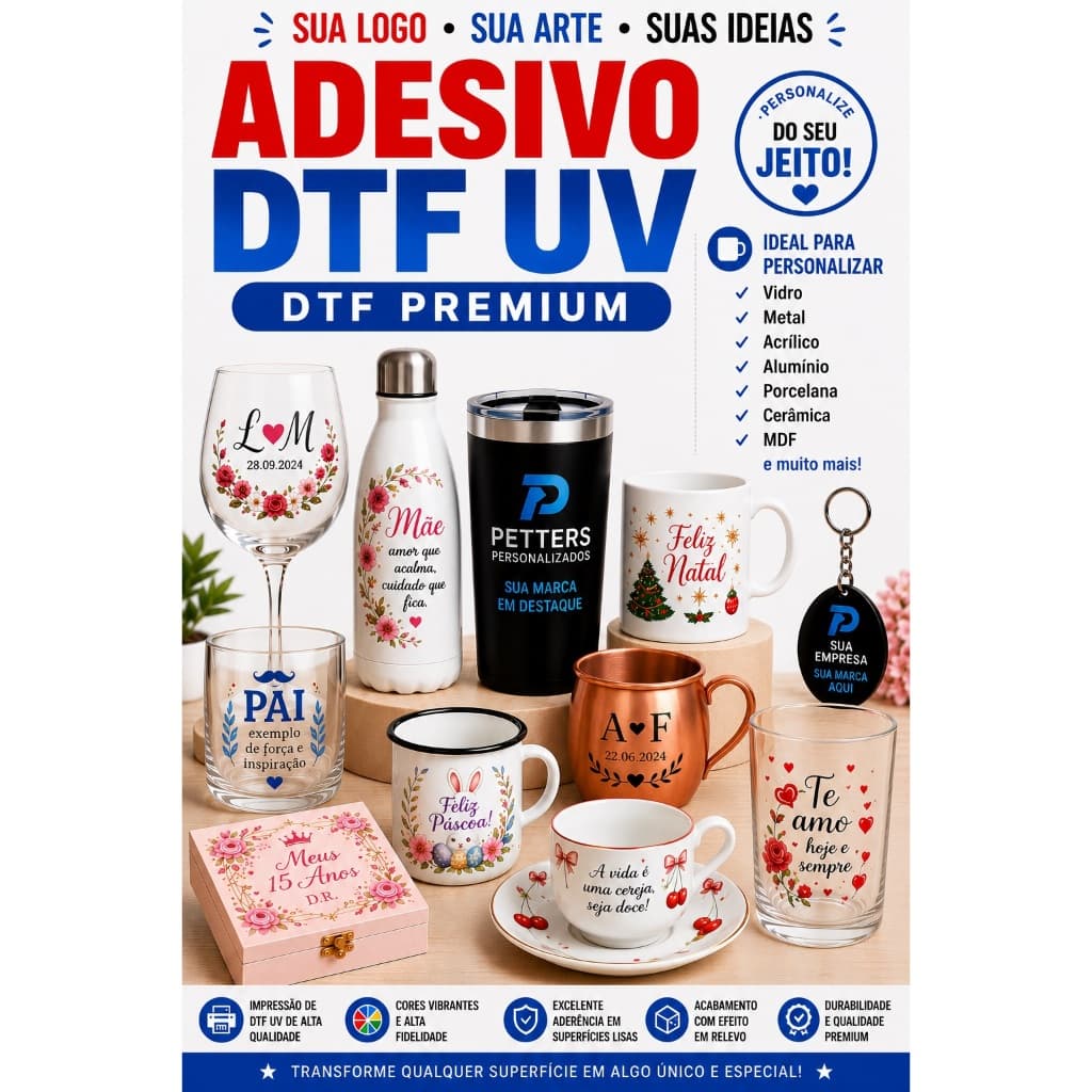 Adesivo DTF UV - Folha A4