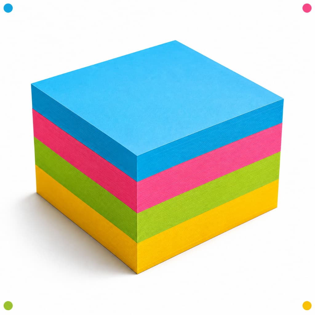 Post-it Diversao 76mm X 76mm 4 Blocos De 100 Folhas cada Bloco de Anotações Colorido