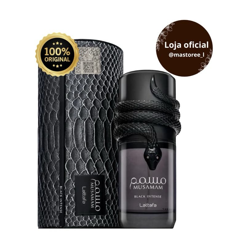 Musam Black Eau de Parfum Masculino Importado 100ml – Perfume Árabe Intenso e Marcante