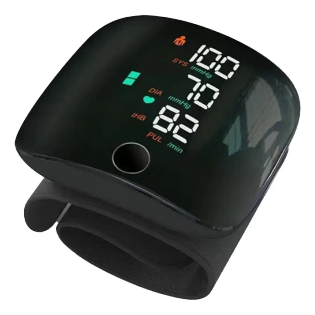Aparelho de Pressão Digital de Pulso Portátil Recarregável USB Monitor de Pressão Arterial Automático