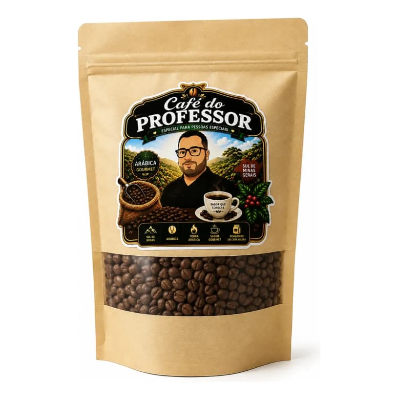 Café Do Professor Em Grãos 1kg 100% Arábica