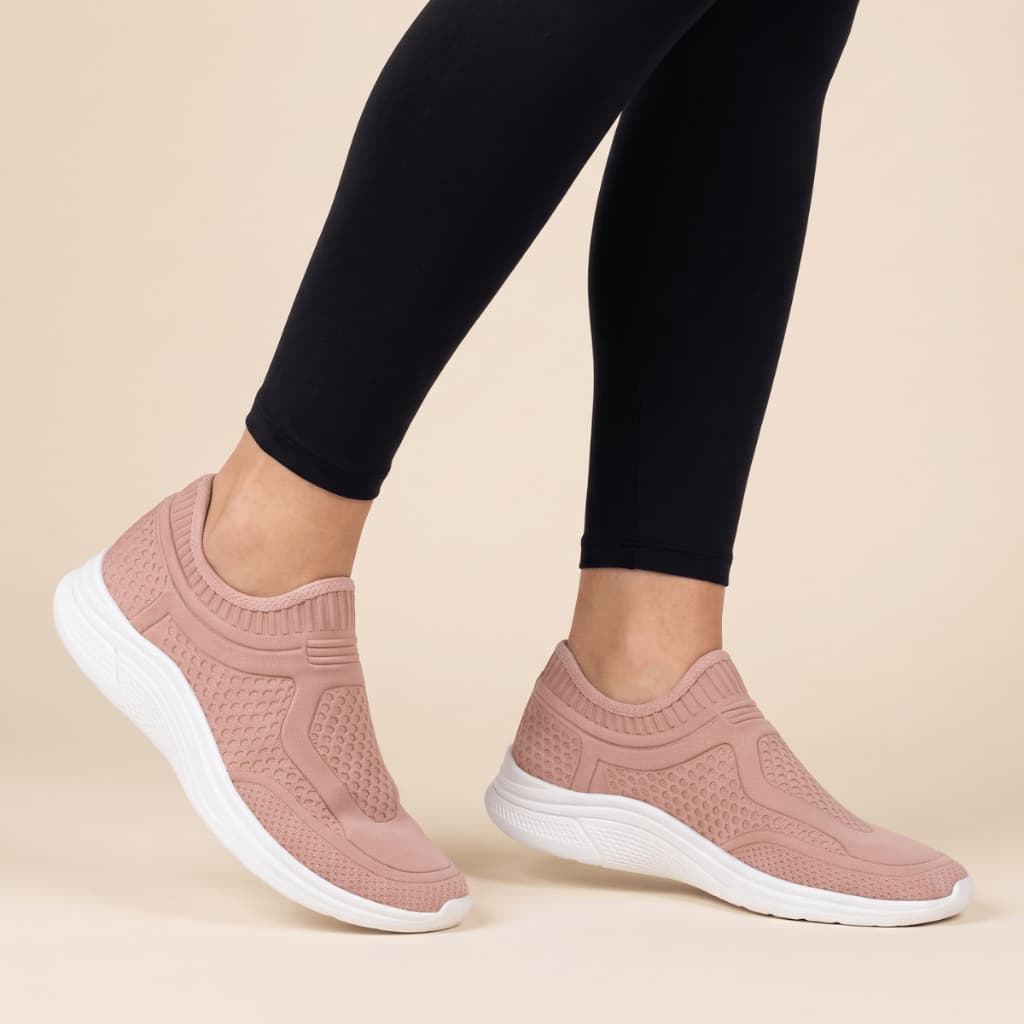 Tênis Meia Feminino Calce Fácil Academia Basico Ortopédico Slip On Casual Leve e Confortável Original