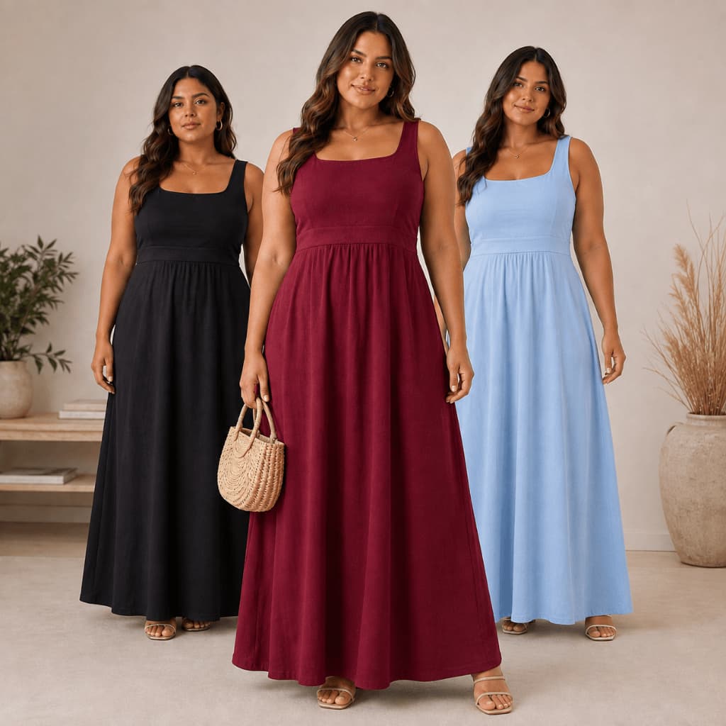 Vestido Plus Size Feminino Tecido Premium sem Transparência