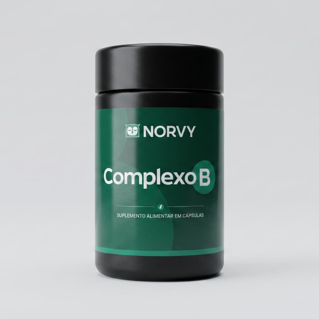 Complexo B B1 B2 B3 B5 B6 B7 B9 B12 100% Vd Recomendada Vitamina Suplemento 60 Cápsulas