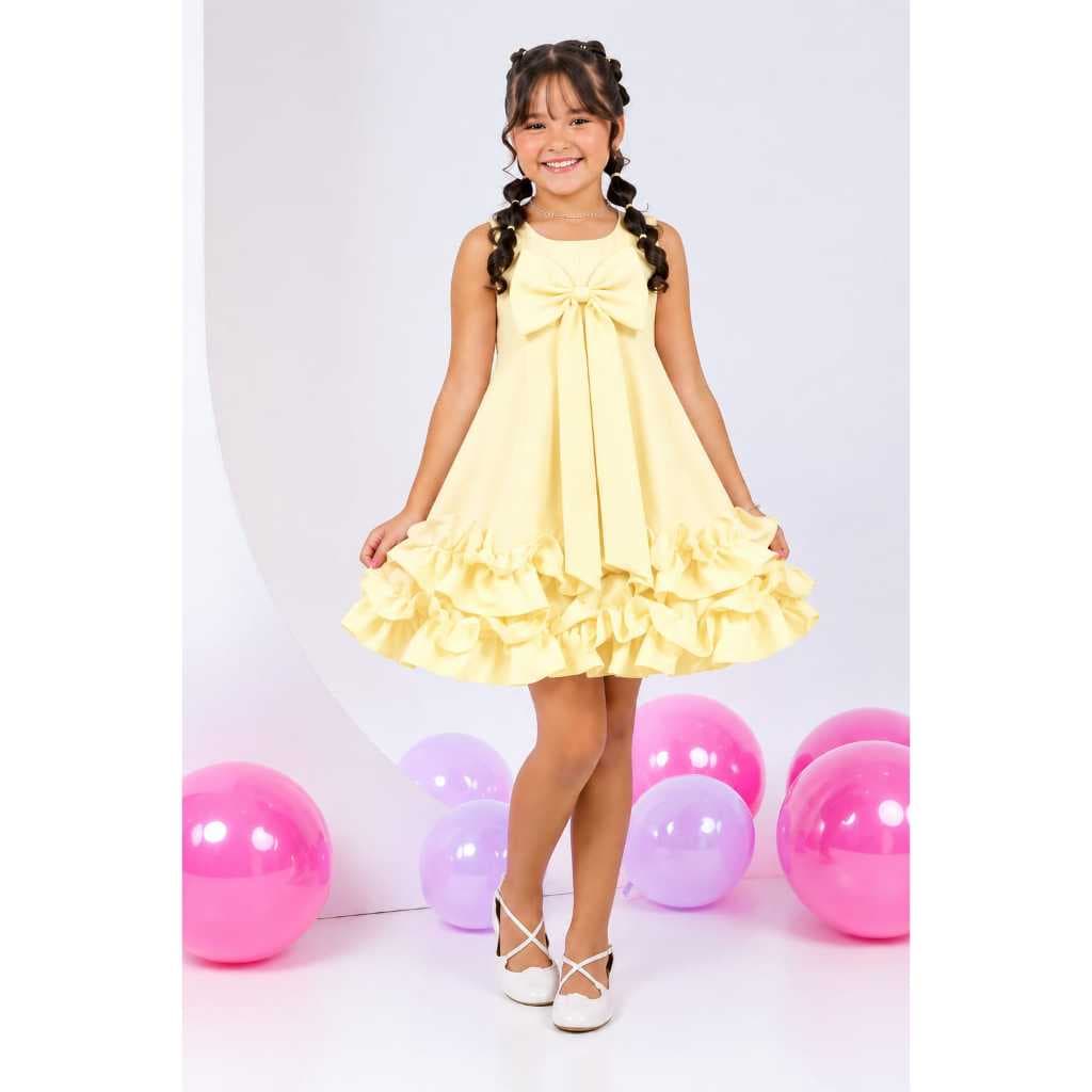 Vestido Infantil Feminino para Festa Aniversário Princesa Elegante promoção