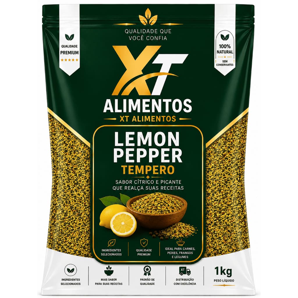 Lemon Pepper Tempero Premium - Xt Alimentos