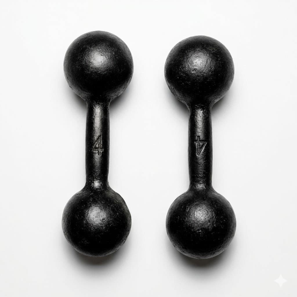 Kit 2 Halteres 4Kg (Par) Musculação Academia Treino Peso Fitness Gym Exercícios Ferduor Físicos Esporte Fisioterapia