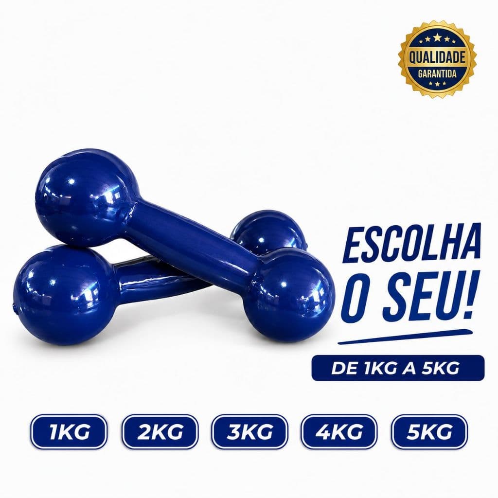 Peso Academia Halter Bola Manpower 1kg a 5kg Par Emborrachado Academia Funcional Fisioterapia Calistenia Gym Crossfit