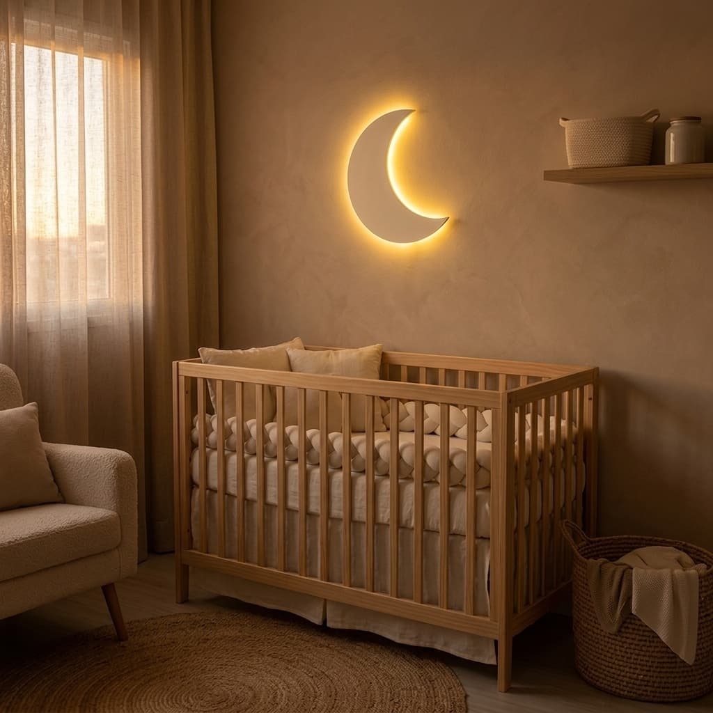 Lua Com Led Luminária Sem Fio Decoração Quarto De Bebê Quadro de Lua de Parede Decorativa Decoração Sala Luz de Led