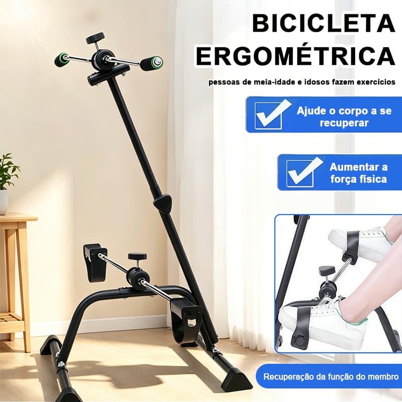 Mini Bicicleta Ergométrica Para Mãos e Pernas Aparelho de Fisioterapia Reabilitação Idosos Exercício em Casa