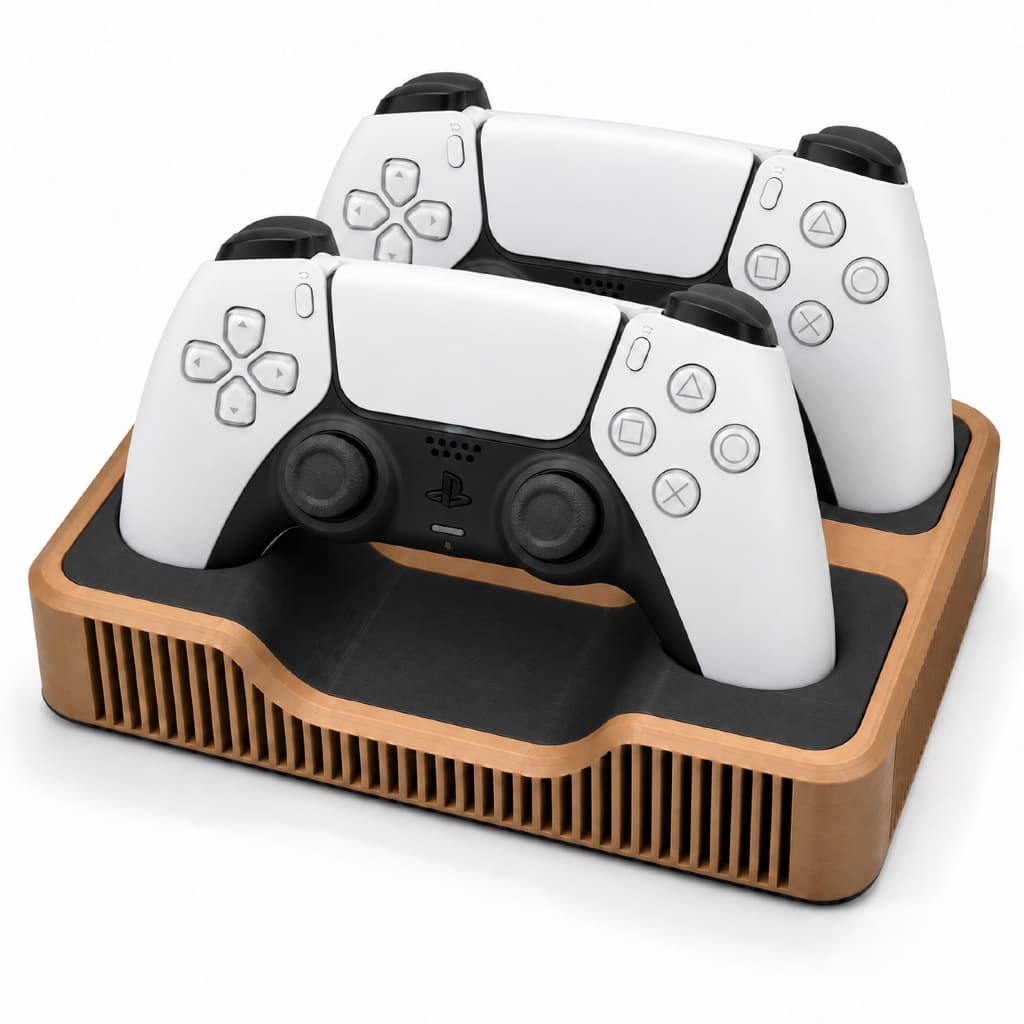 Suporte Duplo Controle VideoGame PS5 DualSense, PS4, PS3, XBOX
