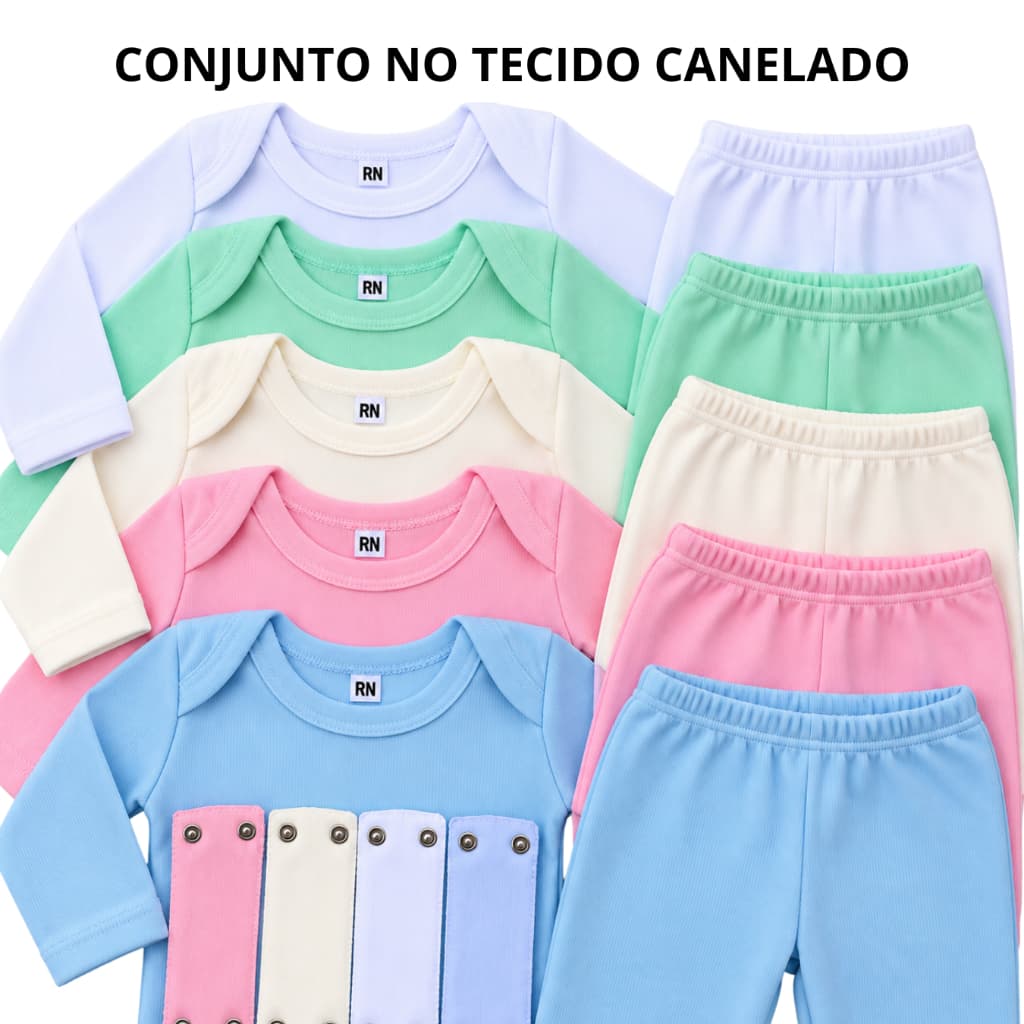 Kit 6 Peças Conjunto Infantil Roupa De Bebe Body Manga Longa Menino Menina Roupa Infantil