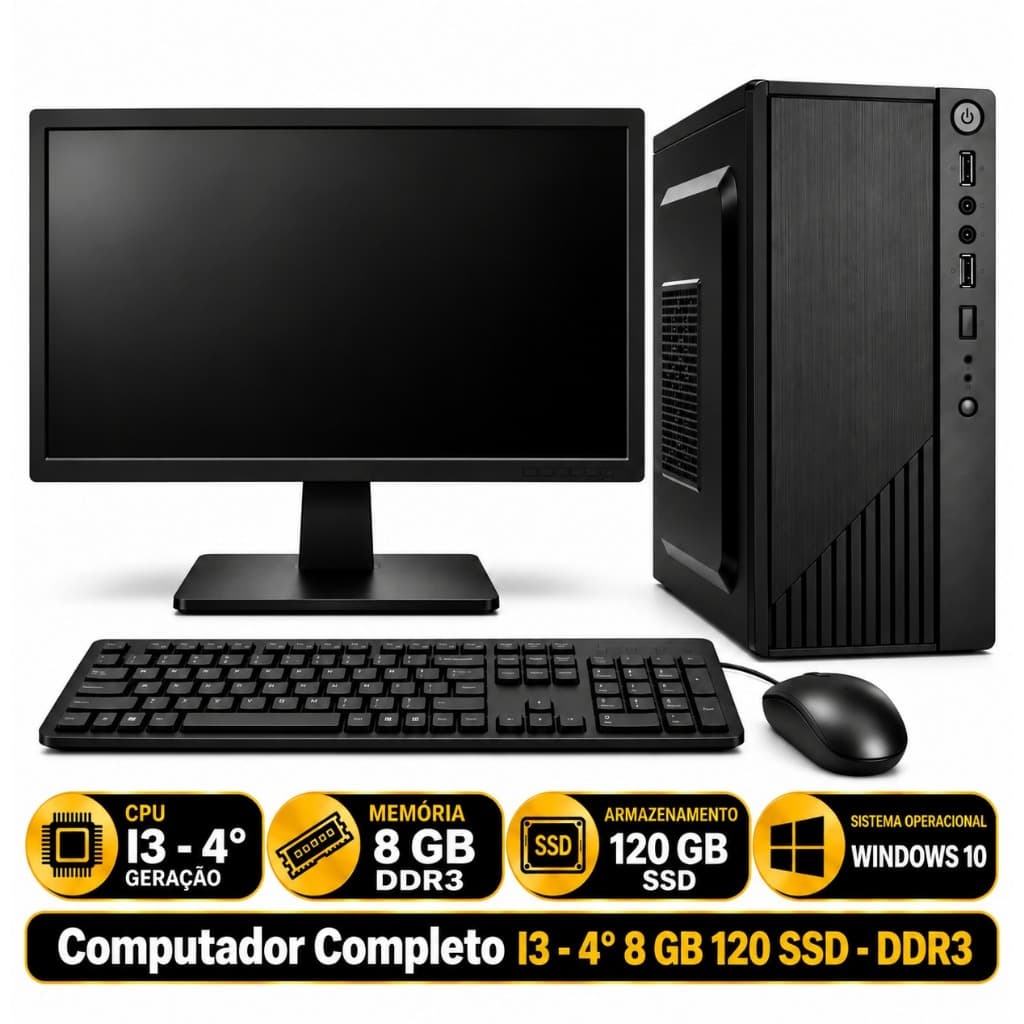 Computador Completo I3 - 4° 8 GB 120 SSD - DDR3