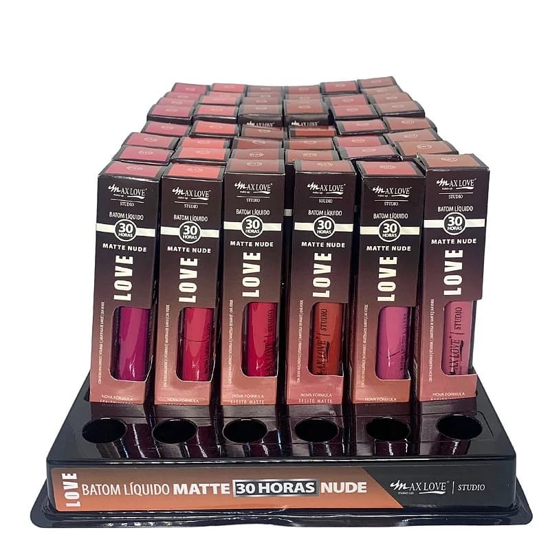 Batom Líquido Matte Max Love 30h - Cor Intensa, Hidratação e Acabamento Matte Cor 668 a 673