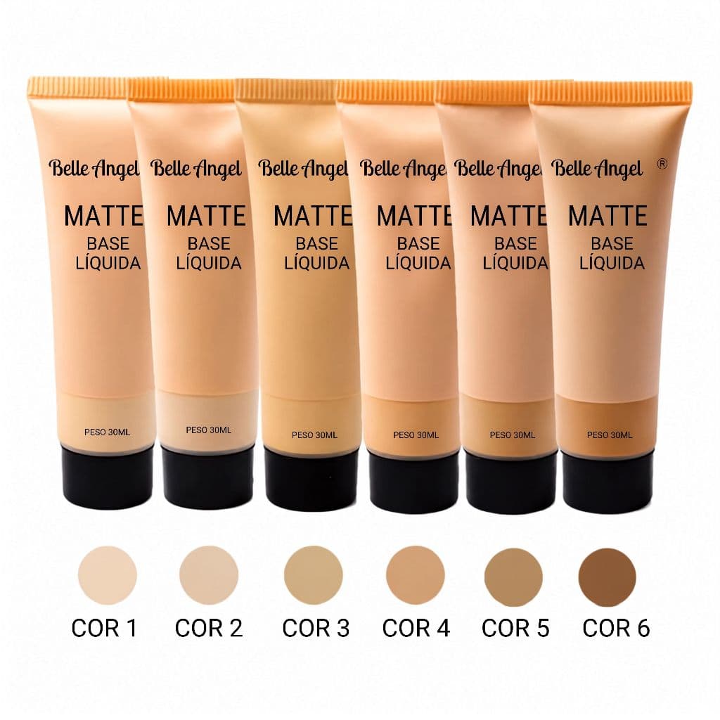 Base Líquida Matte Belle Angel para uma Pele com Acabamento