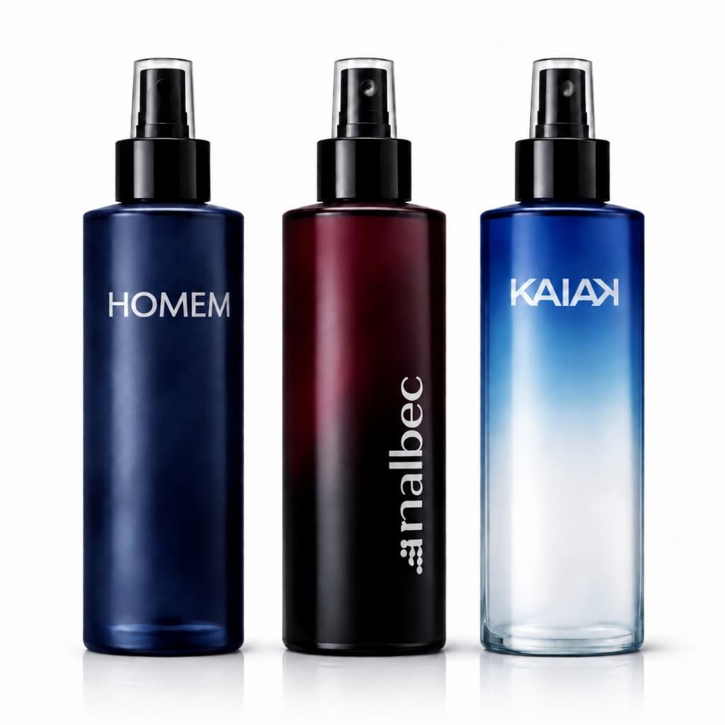 Body Splash Perfume Masculino Kit Fragrâncias Importado Longa Duração Amadeirado Cítrico Fresco