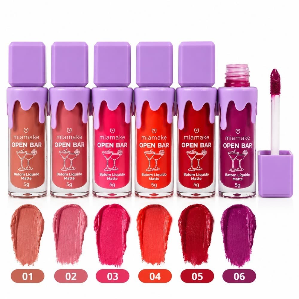 Batom Líquido Matte Open Bar Mia Make