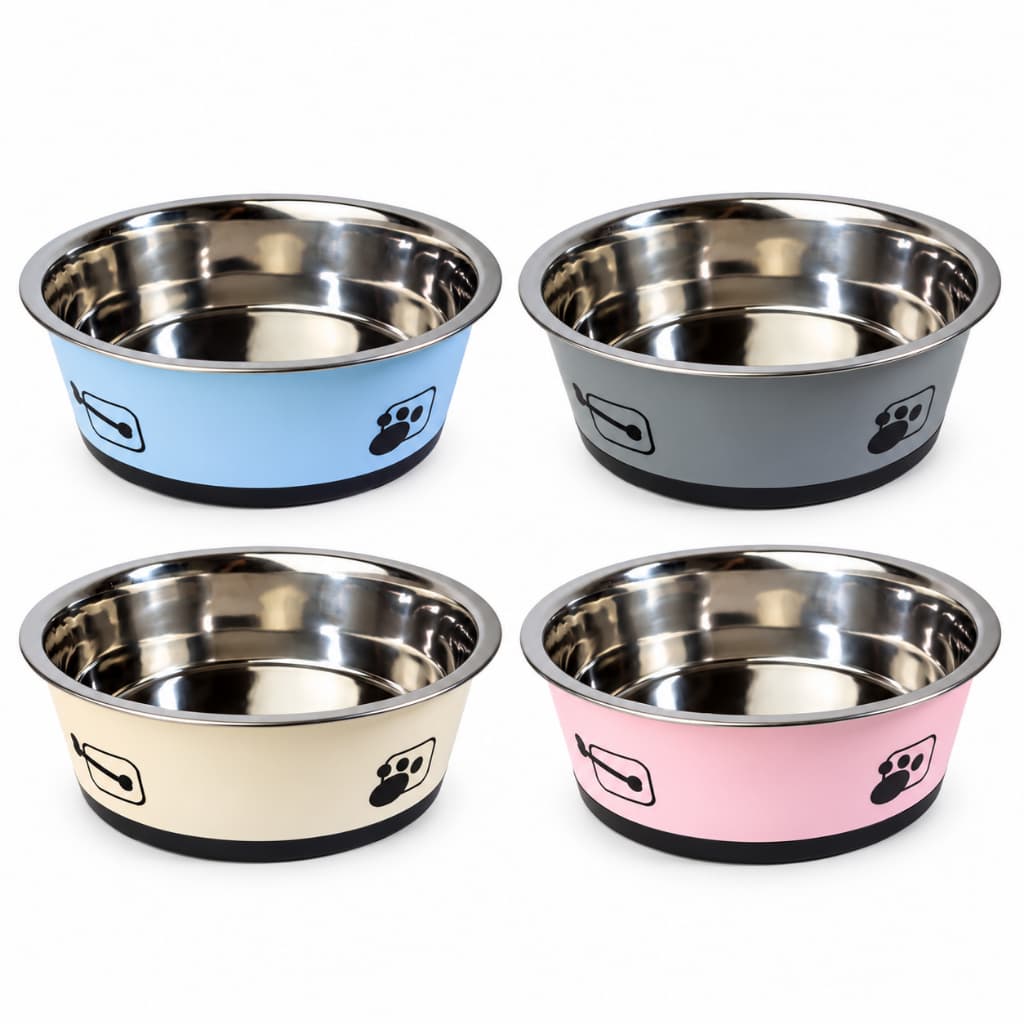 Tigela Inox 1 Litros Cachorro Gato Comedouro Grande para Água Ração