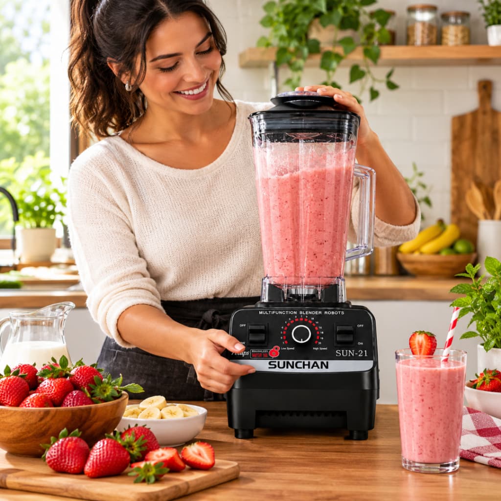 Liquidificador Potente Alta Velocidade Capacidade 2 Litros 127V Motor 4500W Multifuncoes