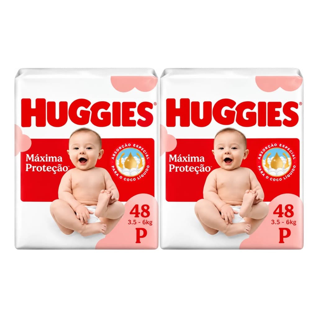 Kit 2 Fraldas Descartáveis Huggies Supreme Para Bebê