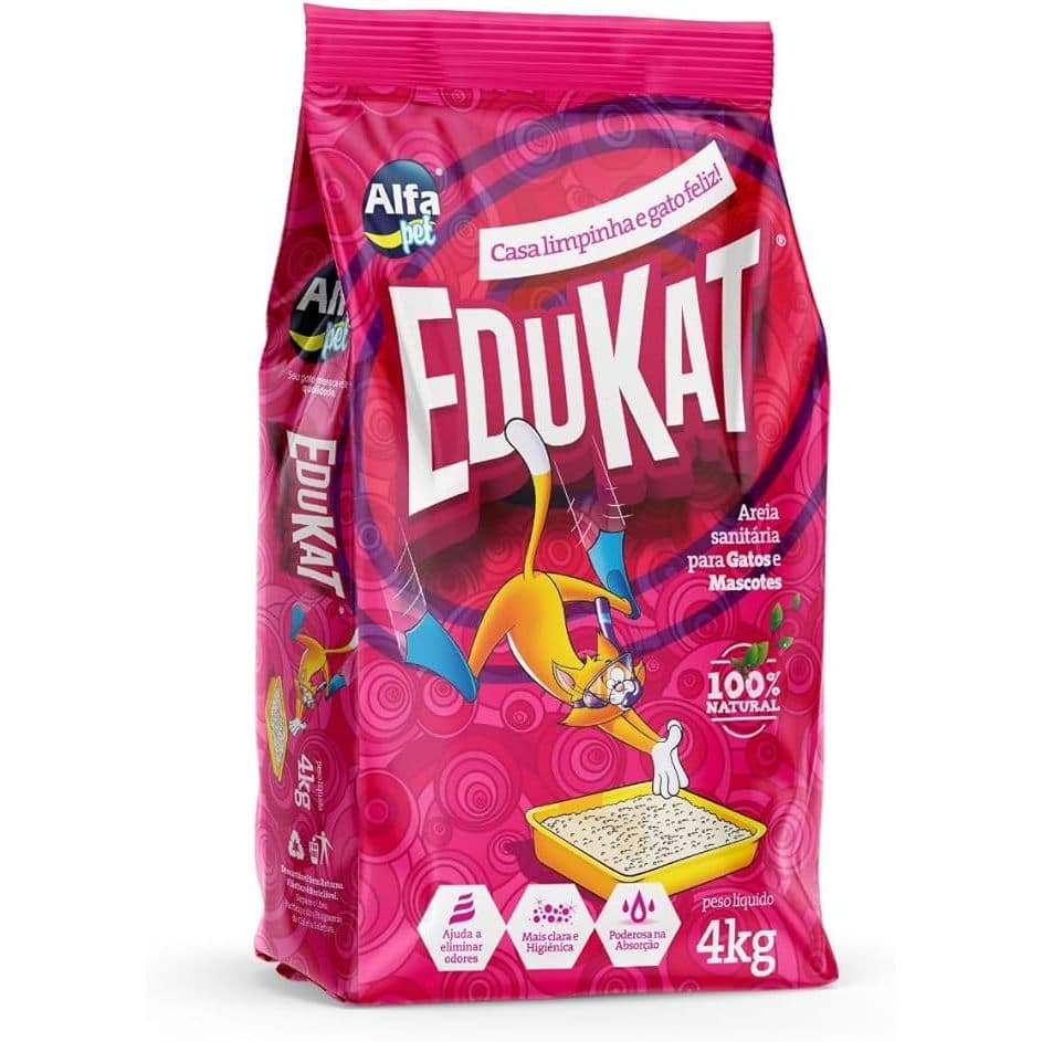 Edukat - Areia Sanitária para Gatos e Mascotes