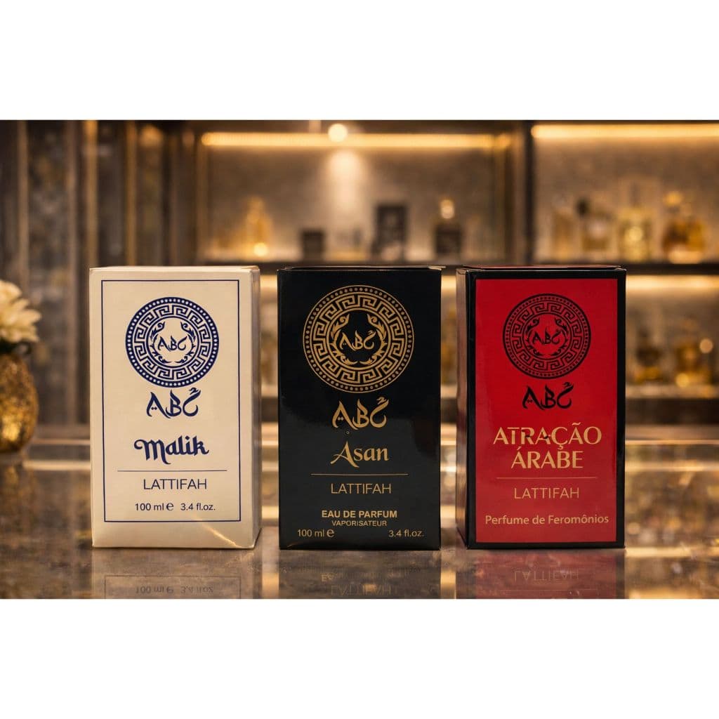 Kit 3 perfumes árabe masculino Lattifah Alta Durabilidade Sofisticado Importado EDP 100ml cada