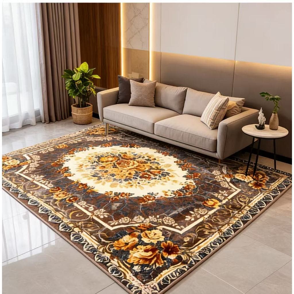 Tapete GRANDE Floral 200cm X 230cm Antiderrapante Para Quartos, Sala Top ZG1