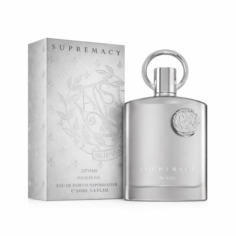 Perfume Afnan Supremacy Silver 100ml EDP Masculino Amadeirado Frutado Importado Alta Fixação