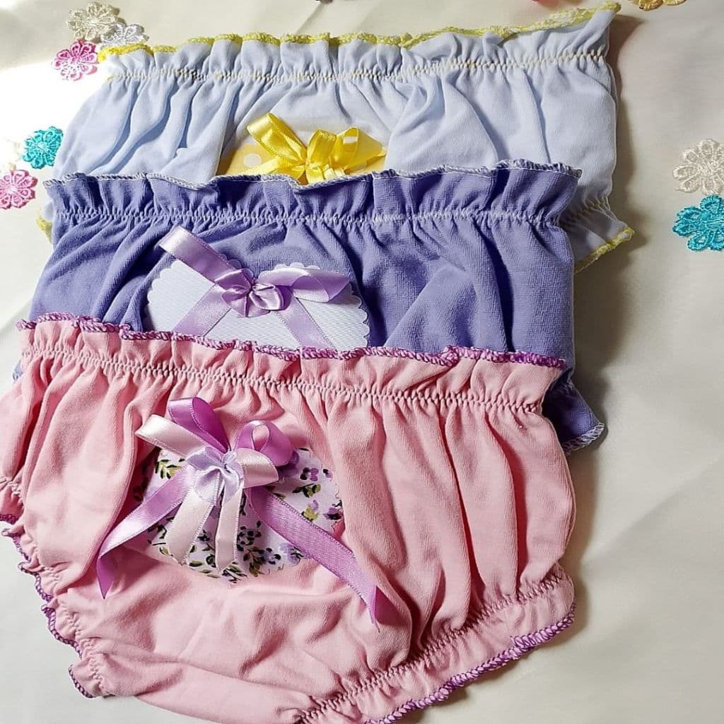 Kit 3 Calcinha Tapa Fralda Infantil 100% Algodão | Bunda Rica com Laço | Conforto e Estilo para Bebê