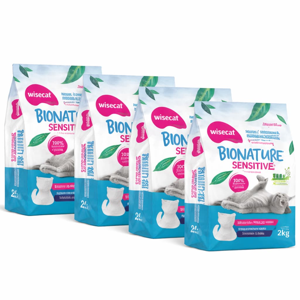 Kit 5 Areia Sanitária De Mandioca Grãos Finos Para Gatos Biodegradável Wisecat 10kg