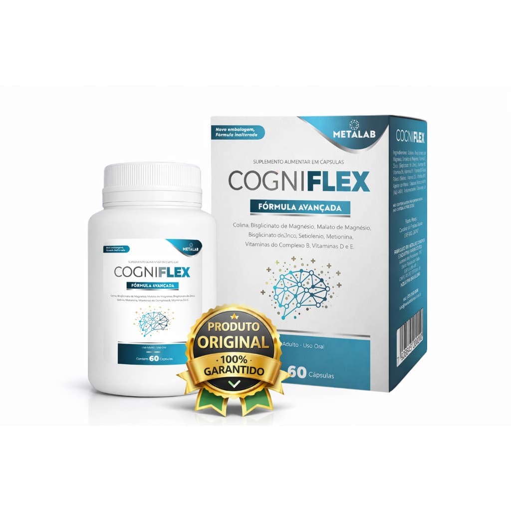 Cogniflex Fórmula Avançada 60 Cápsulas – Suplemento Alimentar com Vitaminas e Minerais