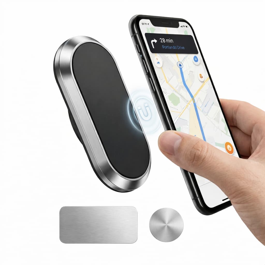 Suporte Celular Carro E Moto Magnético Imã 360 Forte Universal