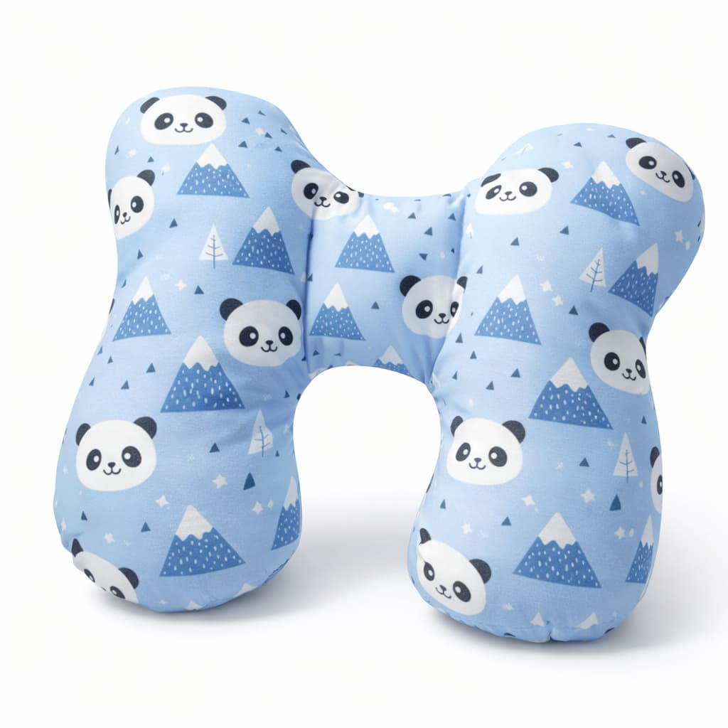 Apoio de Pescoço Bebê Anatômico Macio | Travesseiro Infantil para Carrinho, Viagem e Conforto