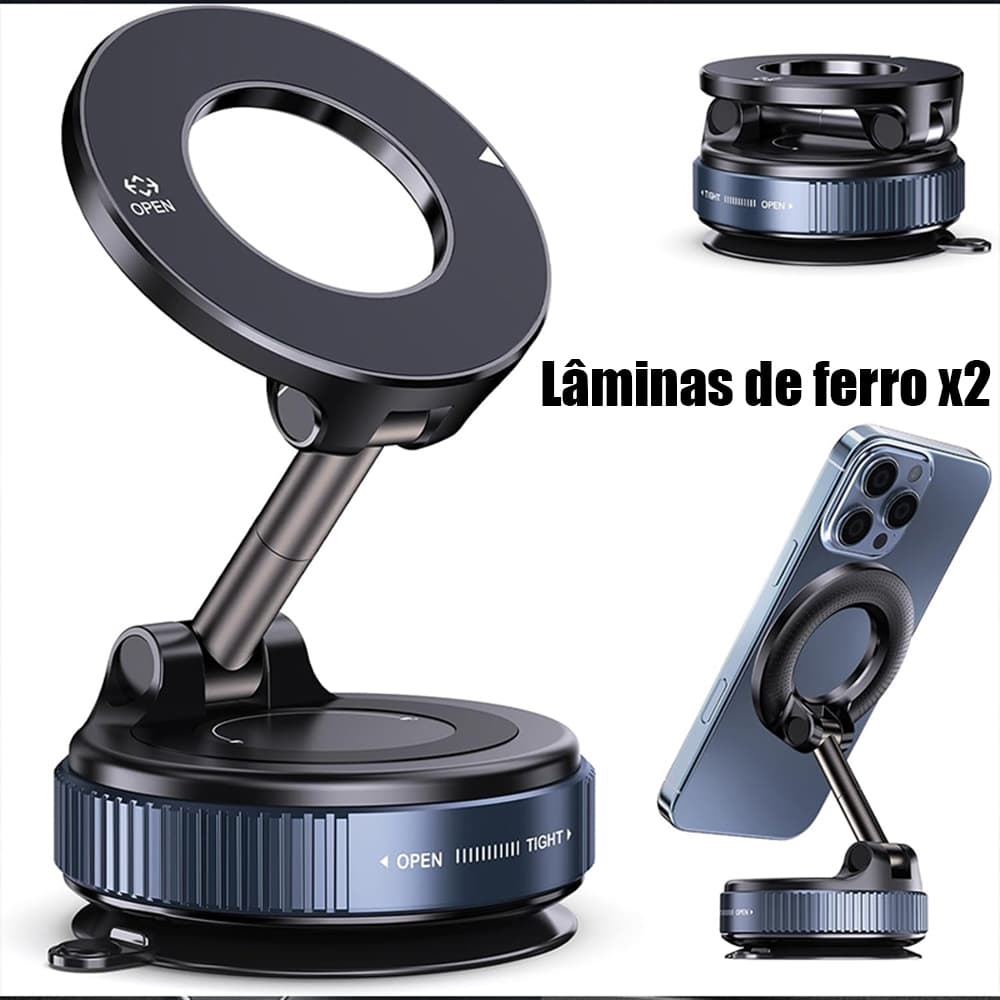 360 °Suporte Magnético Forte Para Telefone Carro Design Dobrável Vácuo Ajustável/Mesa/Uso Universal