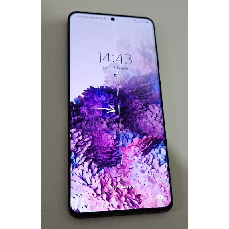 Samsung Galaxy S20+ Plus 128GB Preto Usado (COM LINHAS VERTICAIS e Burn-in Leve)