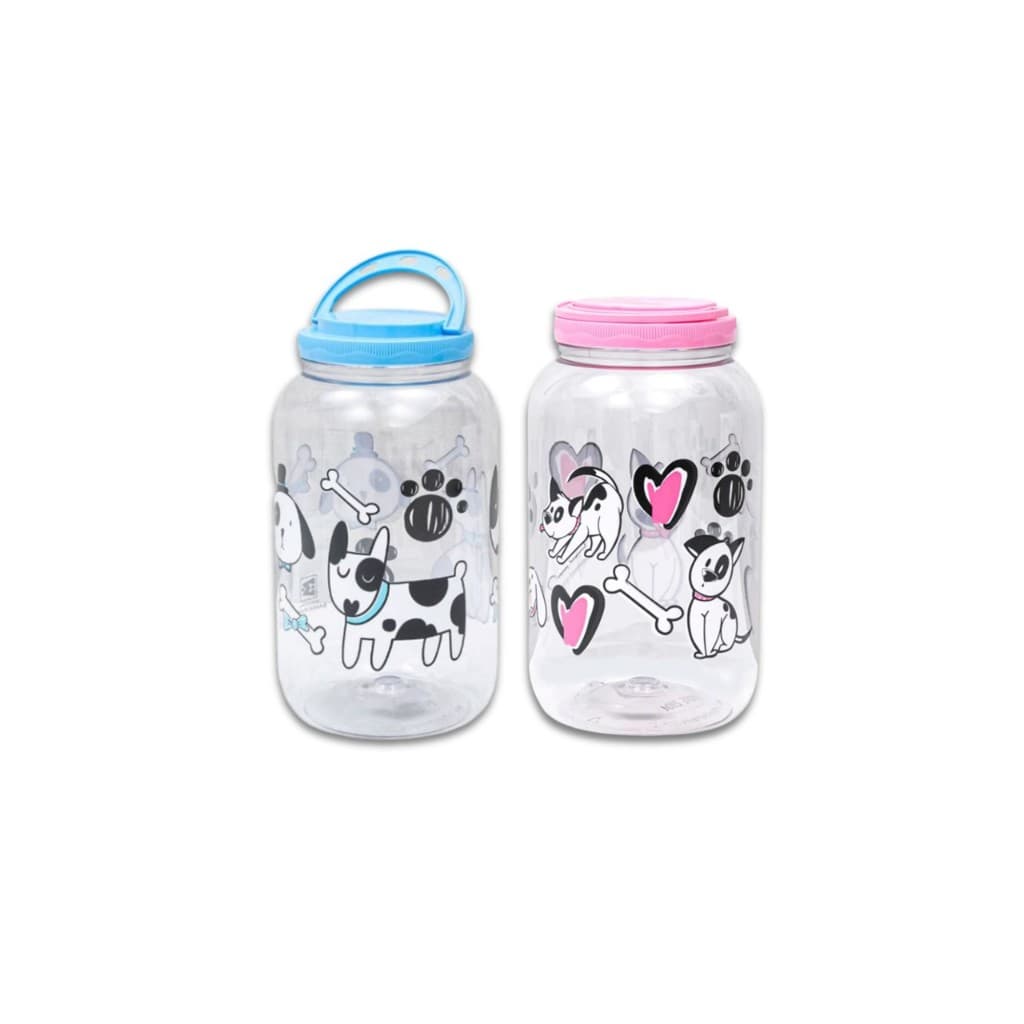 Pote Ração Armazenador 3,6L Porta Guarda Ração Com Alça Gato Cachorro Dispenser Pet Tampa Portátil