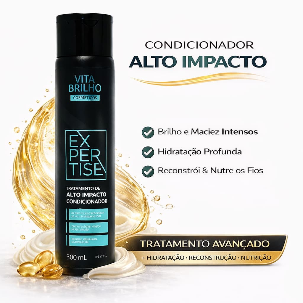 Expertisse Alto Impacto Para Cabelos Condicionador Hidratante de Alto Desempenho