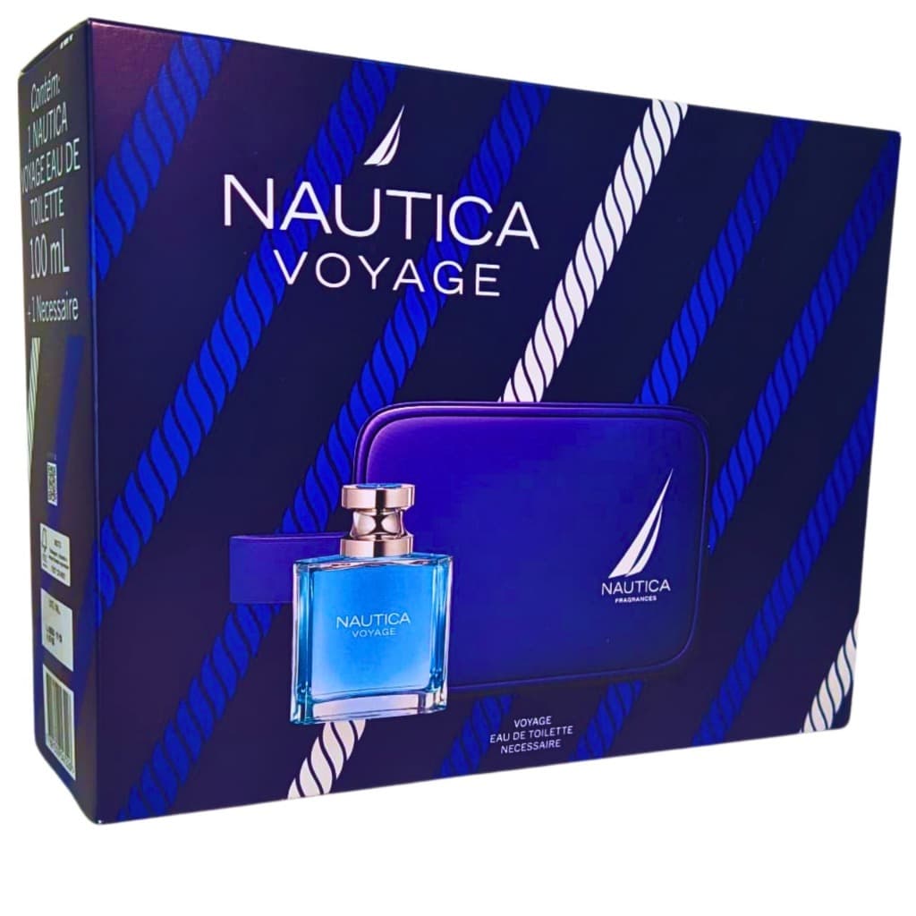 Kit Coffret Nautica Voyage Perfume Masculino 100ml EDT + Necessaire - Original Importado Selo Adipec