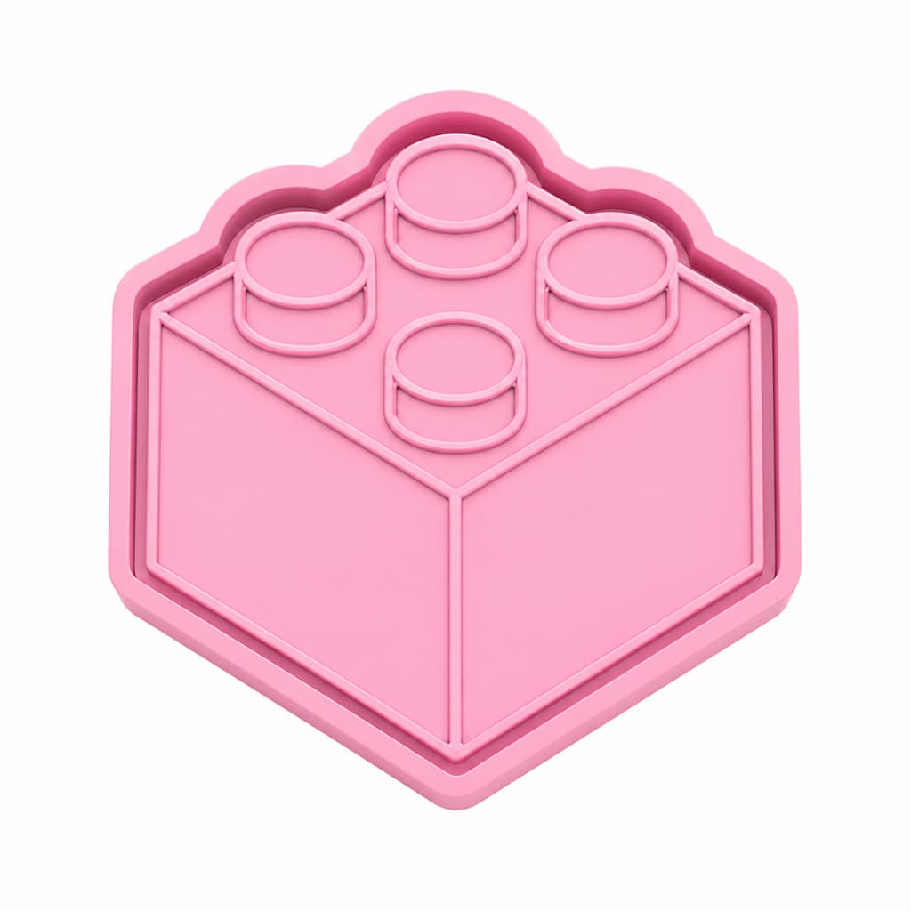 Ejetor Bloco Montar Tipo Lego – Molde Brigadeiro / Biscoito Confeitaria 3D PLA