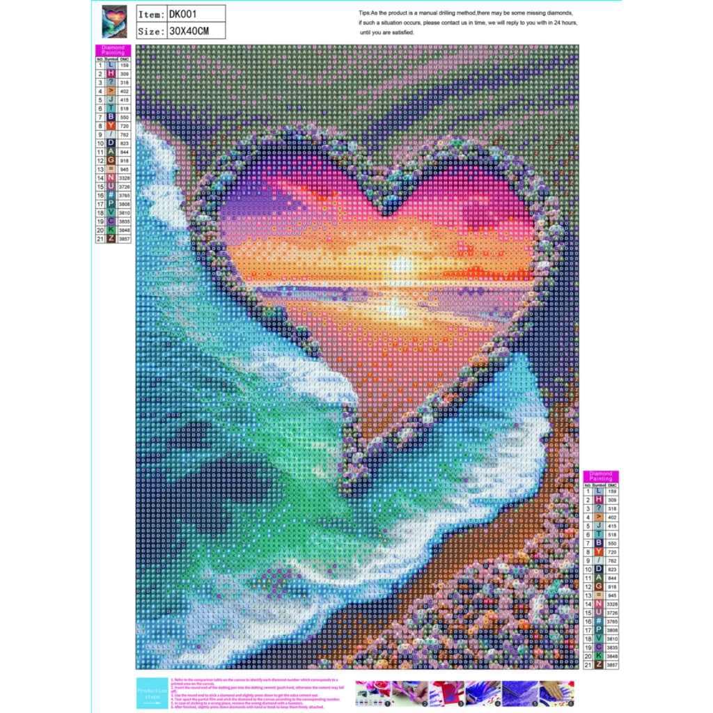 5D Pintura Com Diamante 30x40cm - Cenário Natural, Furadeira Redonda, Decoração Para Sala De Estar, Arte Bordada Decorat