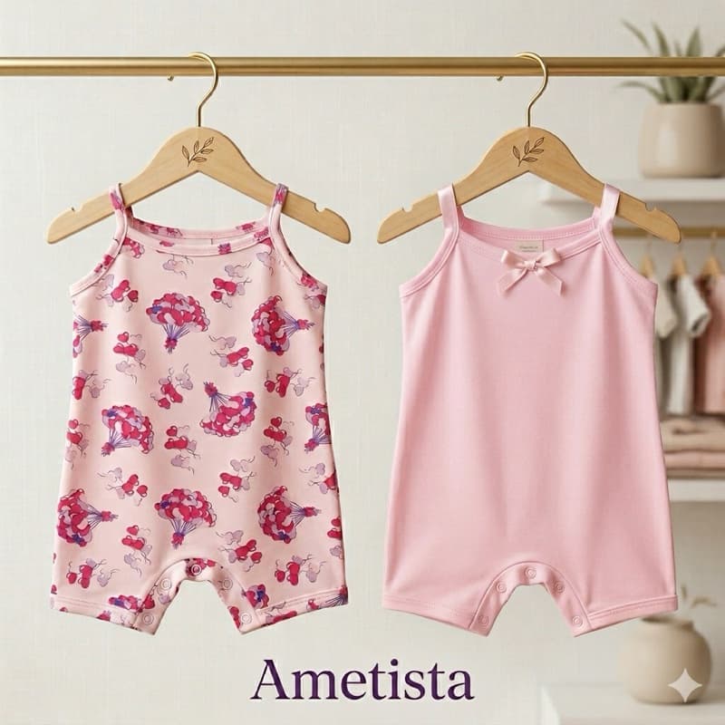 kit Macaquinho Body Bebê Menina Roupa de Bebe Menina Macacão Infantil Moda Feminina Verão Algodão