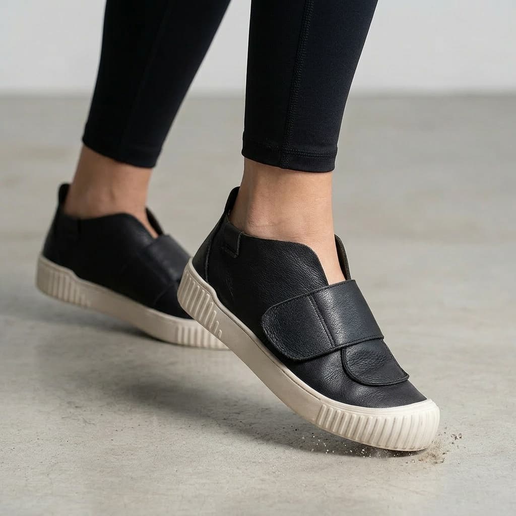 Tênis Couro Legítimo KODAH Velcro Confortável Moderno Versátil Kifer Shoes Valentina
