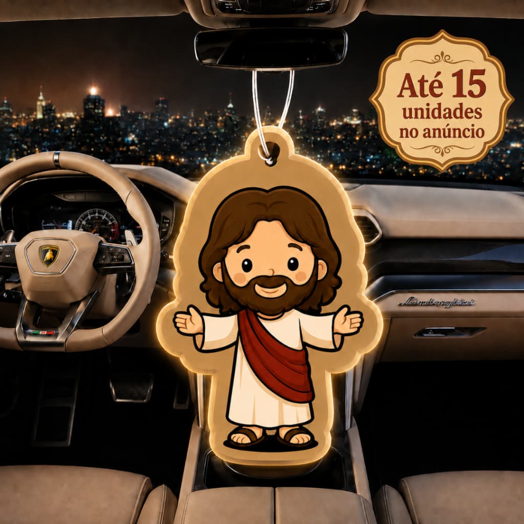 Cheirinho de Carro Jesus Cristo – Aromatize Veicular com Estilo e Proteção | Abençõe seu Ambiente