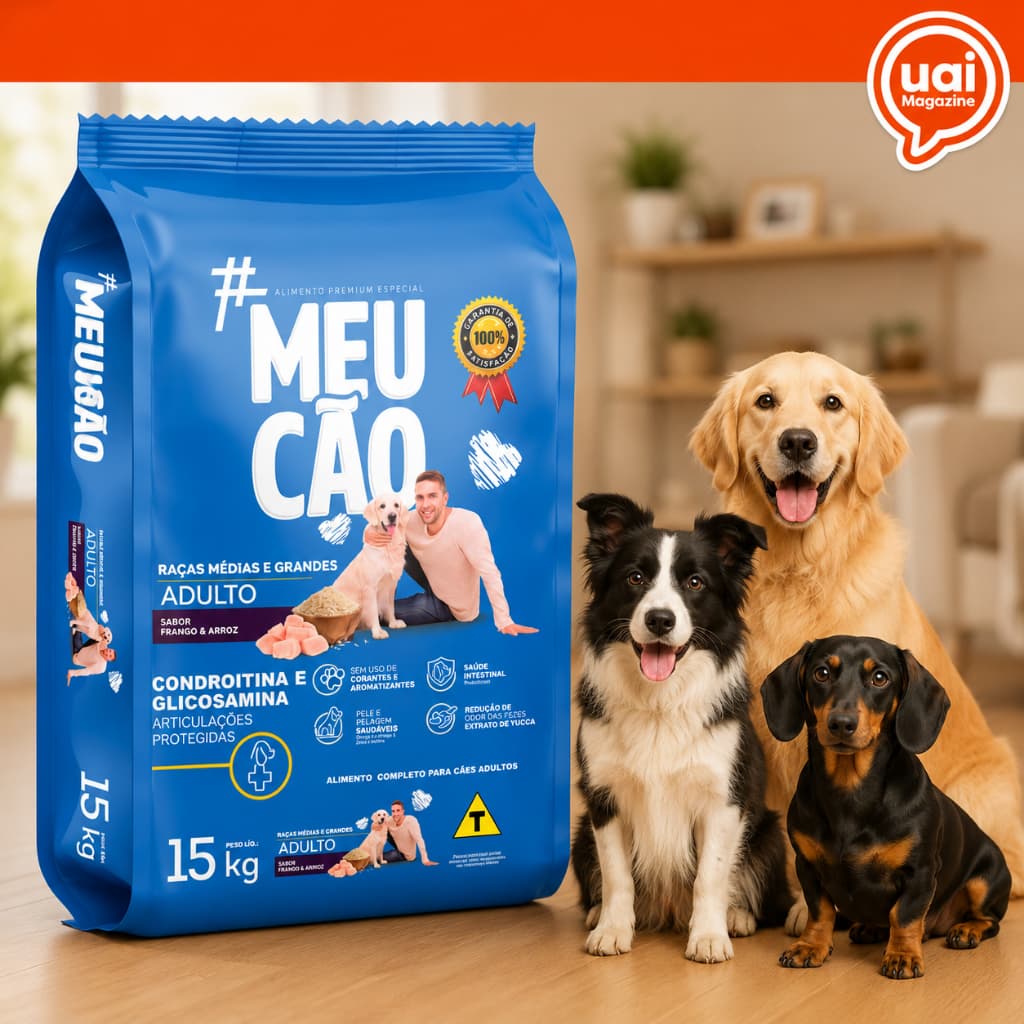 Ração Cachorro Adulto 15kg Meu Cão Especial Raças Médias e Grandes Frango e Arroz Premium