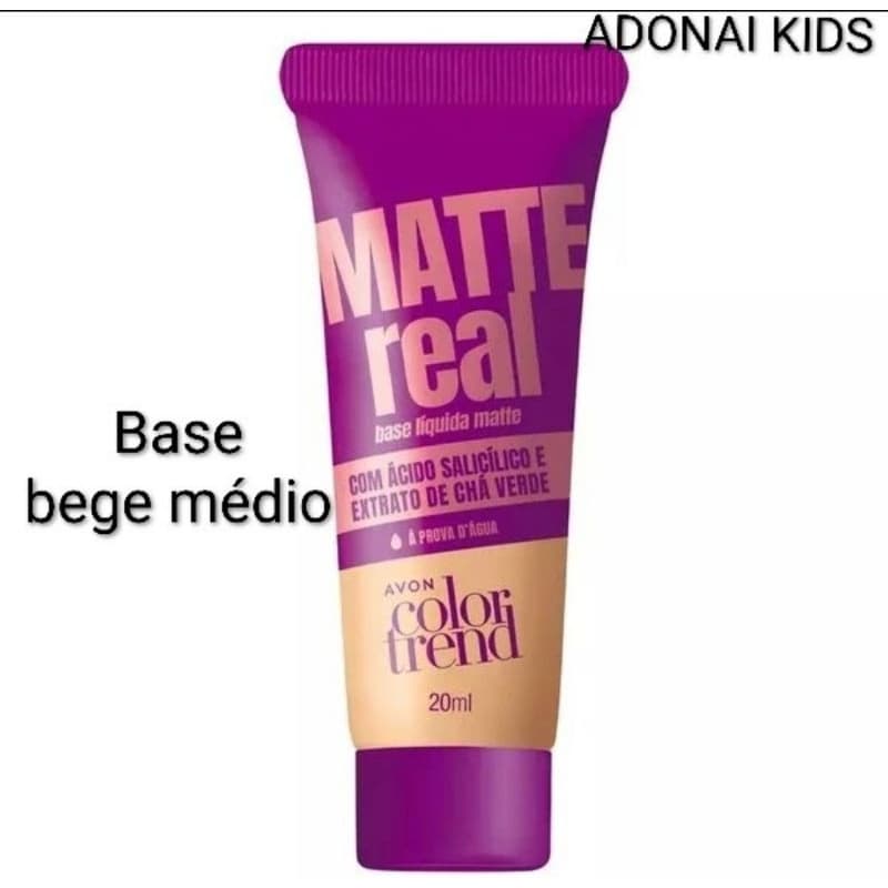 Avon Base Líquida Color Trend Matte Real de Alta Cobertura N240 - Bege Médio