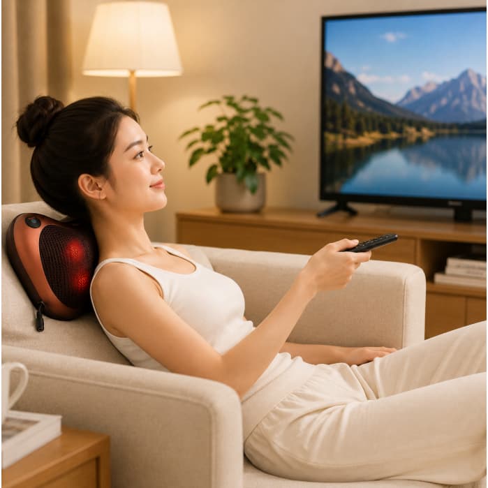 Massageador Elétrico Cervical e Lombar com Função Aquecimento Relaxamento Muscular